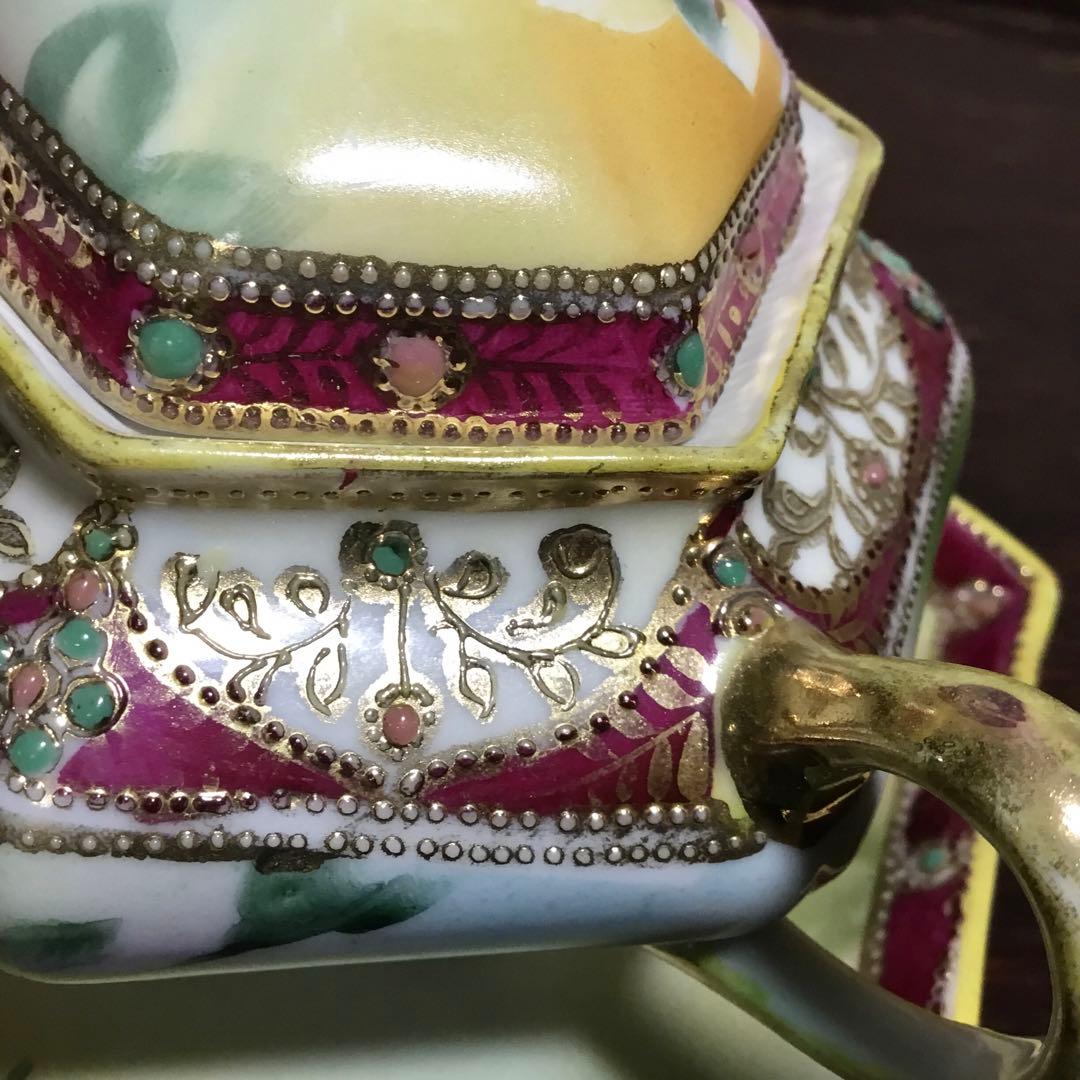 オールドノリタケ◆シュガーポット◆金彩 薔薇