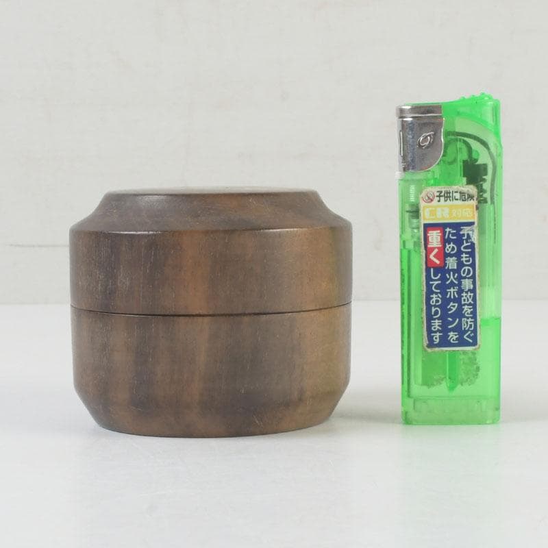 茶道具　黒柿製　雪吹　棗　V　9852