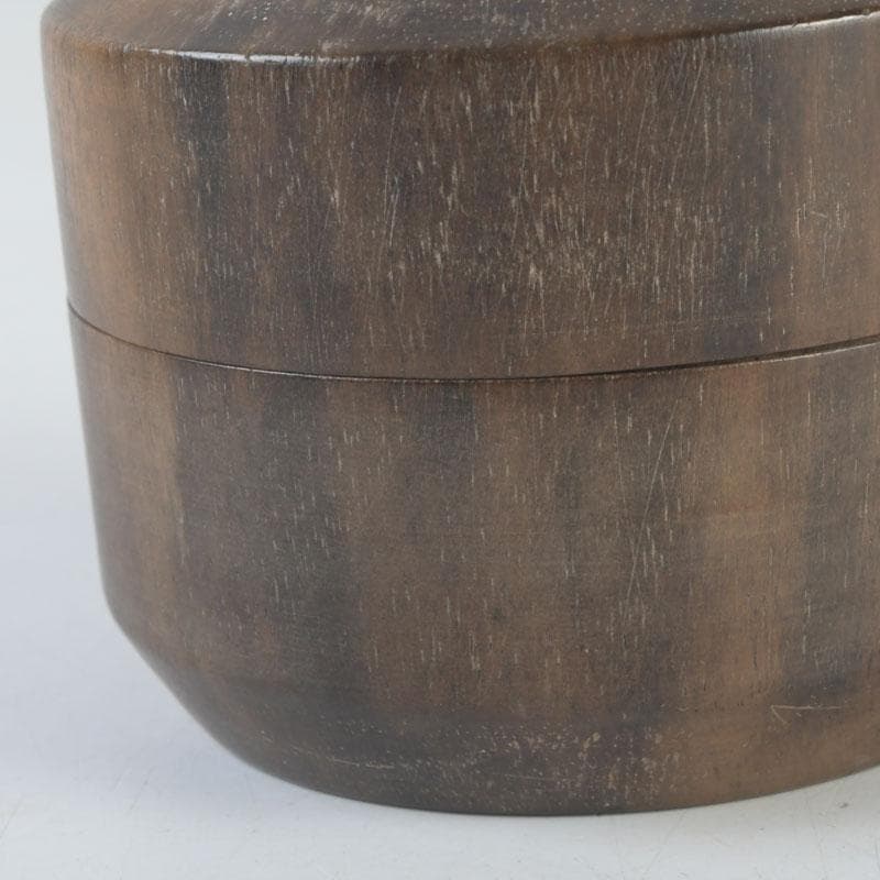 茶道具　黒柿製　雪吹　棗　V　9852