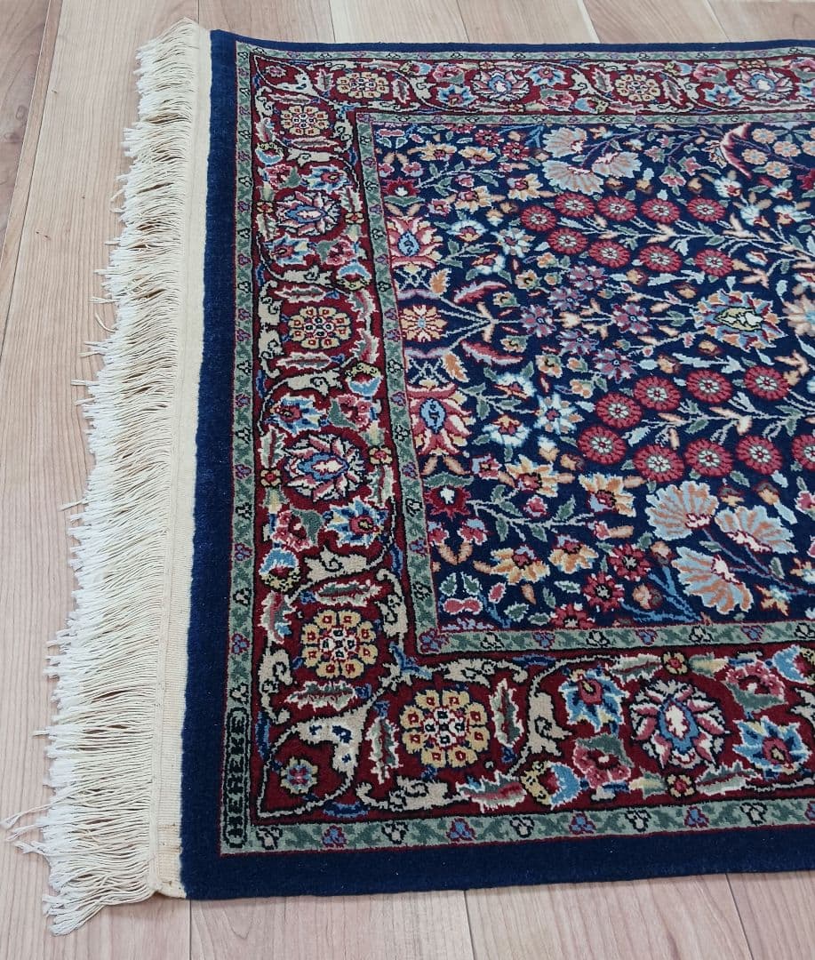 Y3136 トルコ ヘレケ絨毯 ウール 手織 ヘレケサイン 120×93㎝