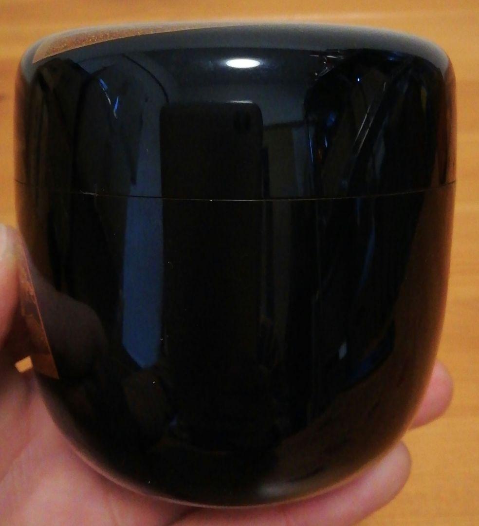 鵬雲斎書付　玉州作　扇　蒔絵　梨地　棗　共箱　茶道具