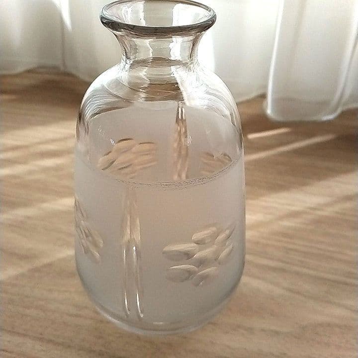 紋様入りガラス徳利 明治期 レア美品 和ガラス レトロ ウランガラス 貴重