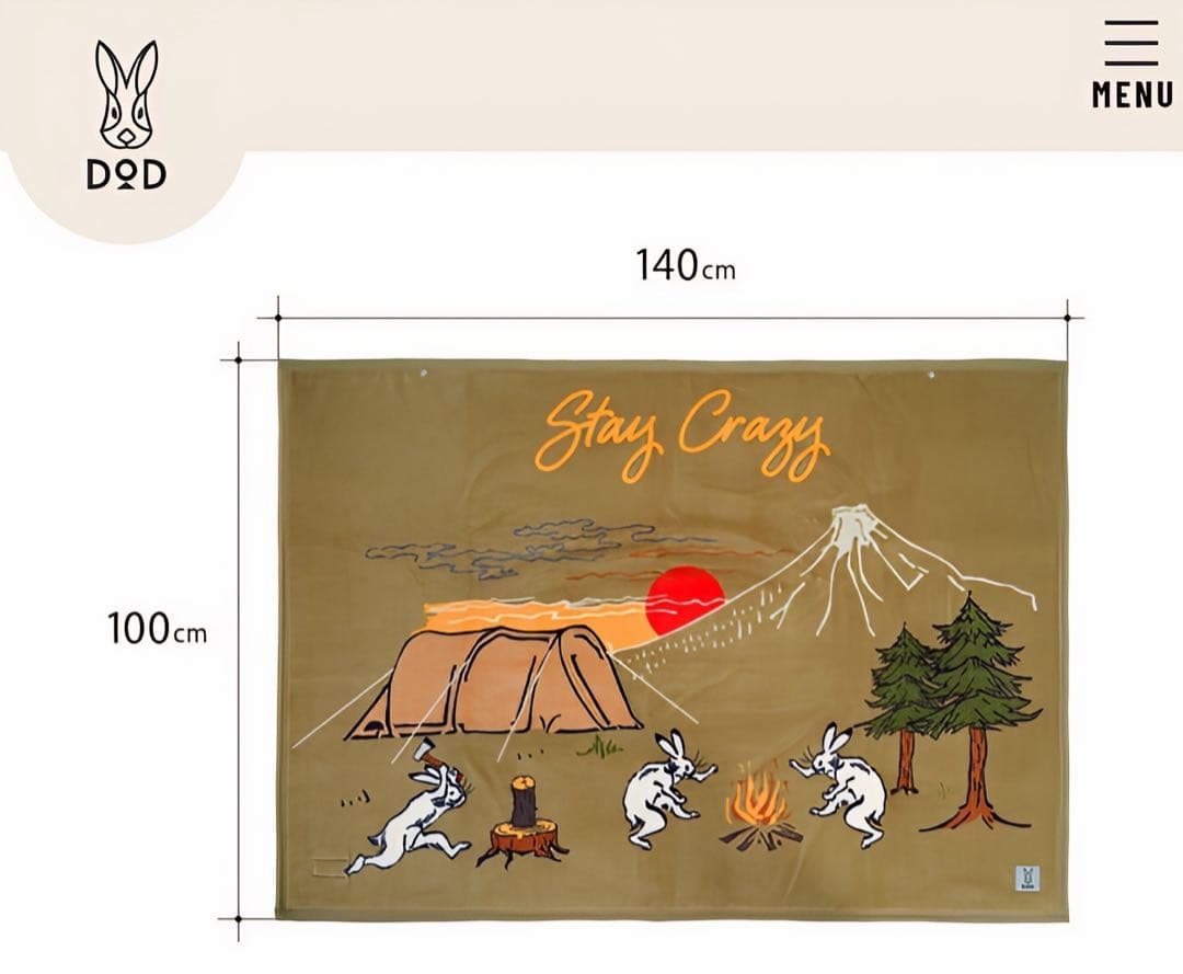 Stay Crazy ブランケット 140cm x 100cm（未開封）