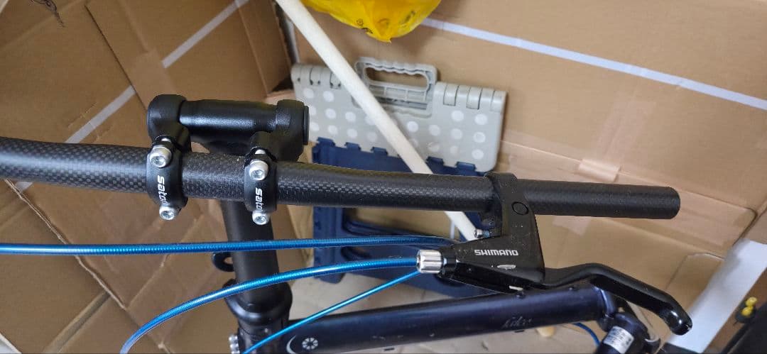 美品ターン スピードファルコ折りたたみ自転車フレーム 紺色