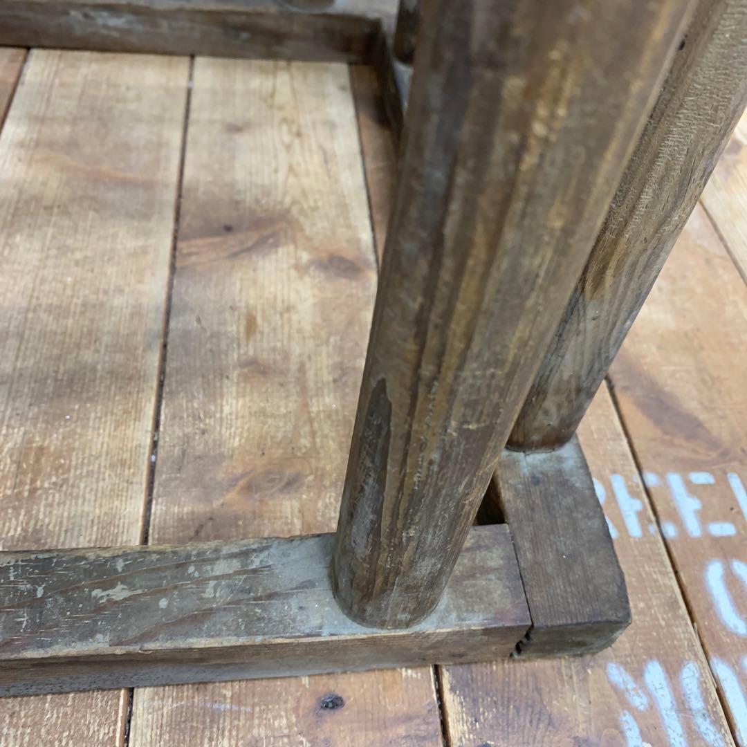 A-1 【古道具】ヴィンテージ 木製 櫓コタツ 格子台 花台 天然木 昭和レトロ