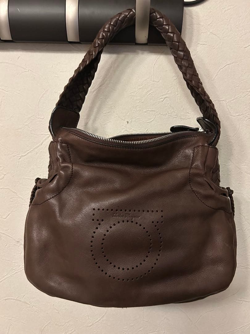Salvatore Ferragamo ブラウンハンドバッグ