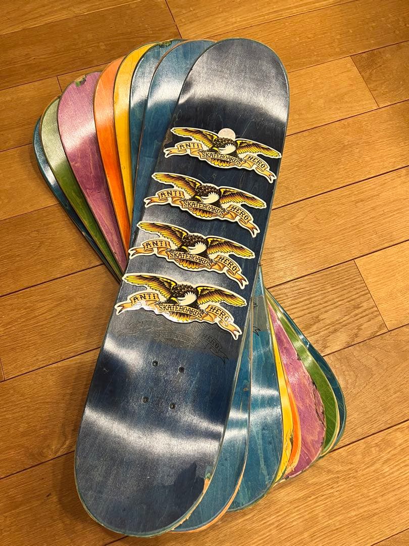 廃デッキ8枚、Anti Hero Classic Eagle 8.25インチ