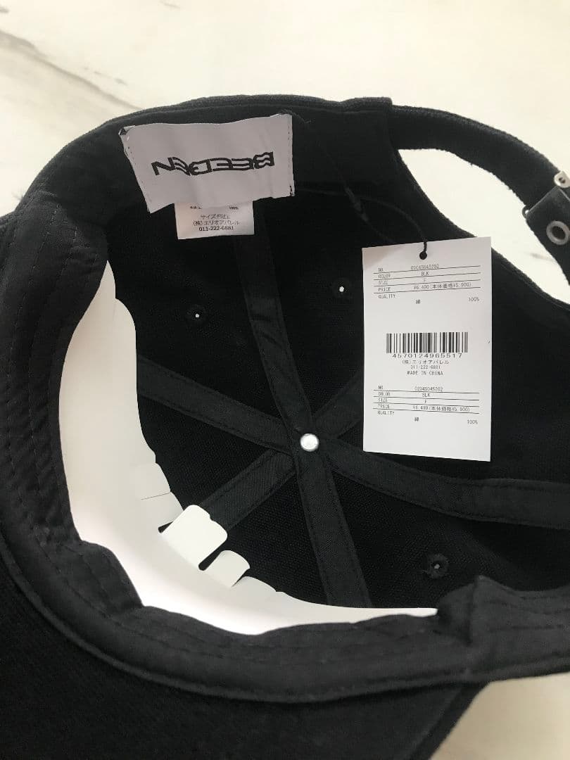 新品未使用 BEEDEN BD STUDS DAMAGE CAP BLACK