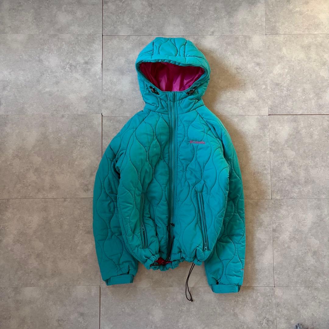 【超希少カラー⭐️】極暖columbia キルティングダウン グリーン　S