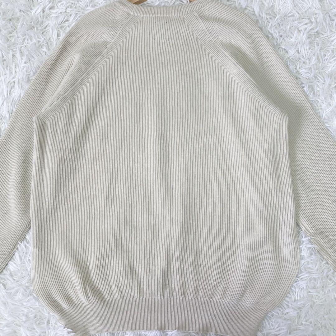 BATONER ラグランスリーブ　リブ　ニット　セーター　ベージュ ウール 1