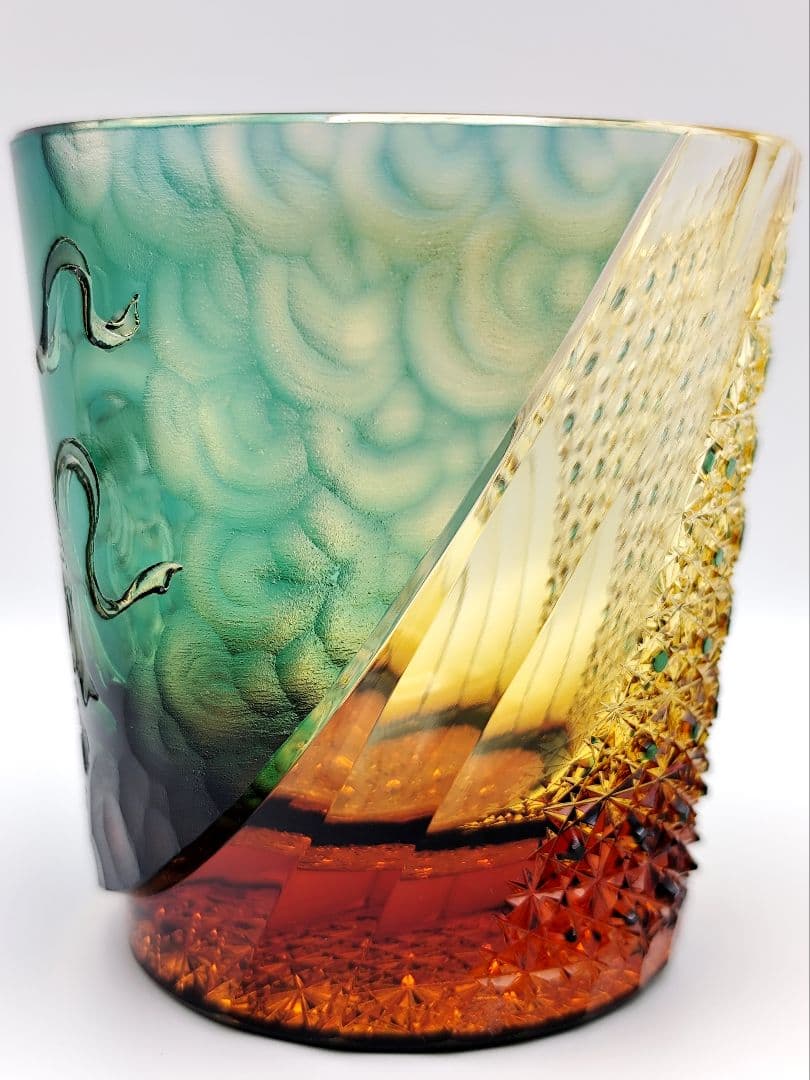 最上位作☆但野英芳 江戸切子 『風神』ロックグラス（切子 江戸切子 薩摩切子）