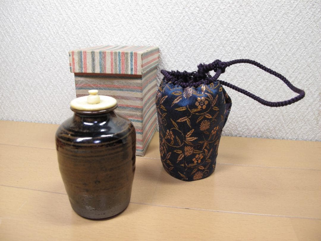 丹波　茶入　石田陶春？　茶道具