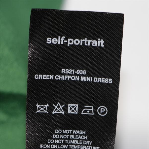 n*r様 セルフポートレイト ワンピース シフォン レース グリーン UK8 未
