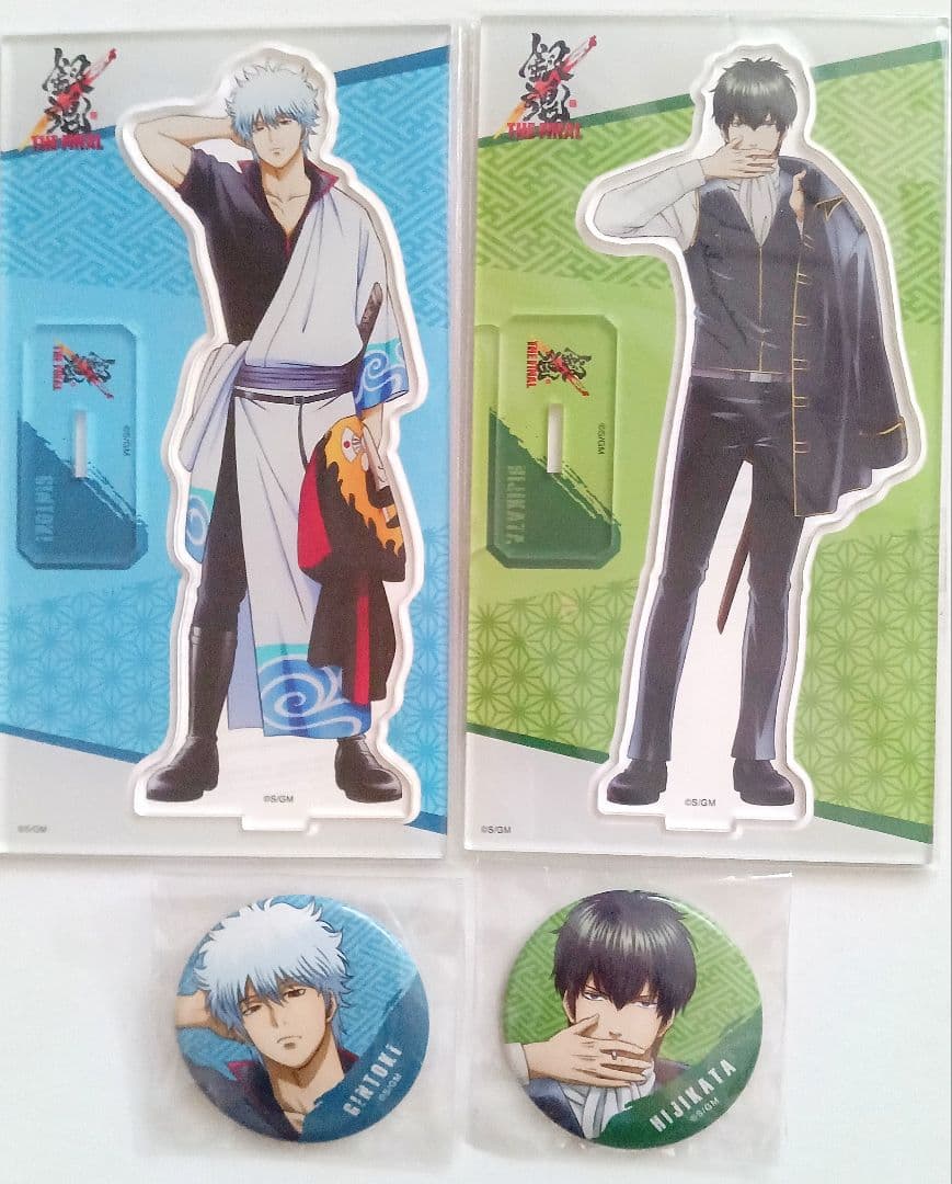 銀魂　坂田銀時　土方十四郎　アクリルスタンド　缶バッジ　ジャンフェス