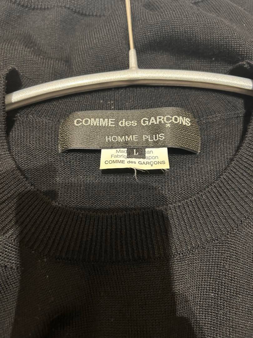 COMME des GARÇONS HOMME PLUS ブラックニット L