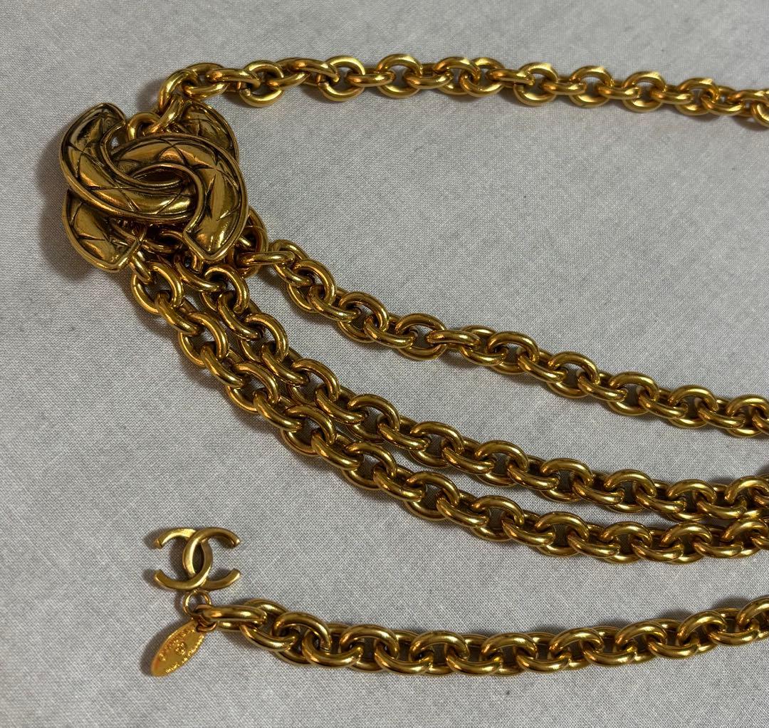 CHANEL ゴールド チェーン　ベルト　ココマーク