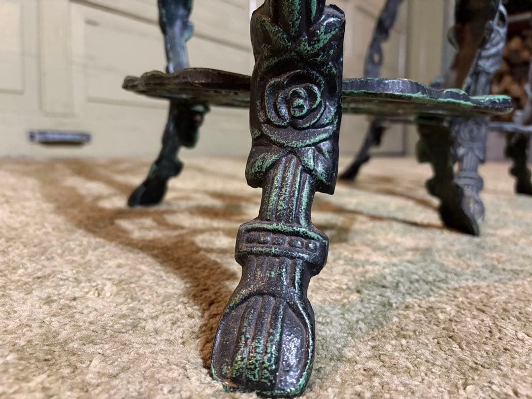 アイアン製 フラワースタンド 2段 花台 プランタースタンド 鋳鉄 インテリア