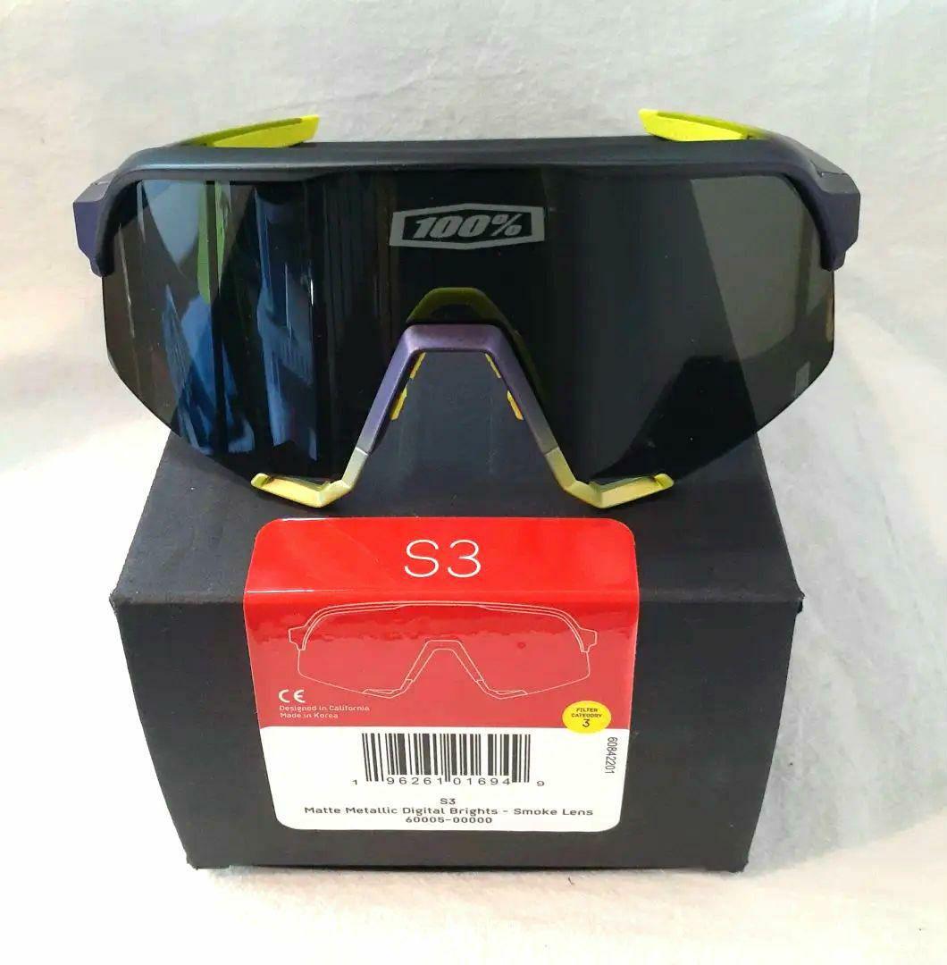 100% S3 パープル イエロー ワンハンドレッド サングラス