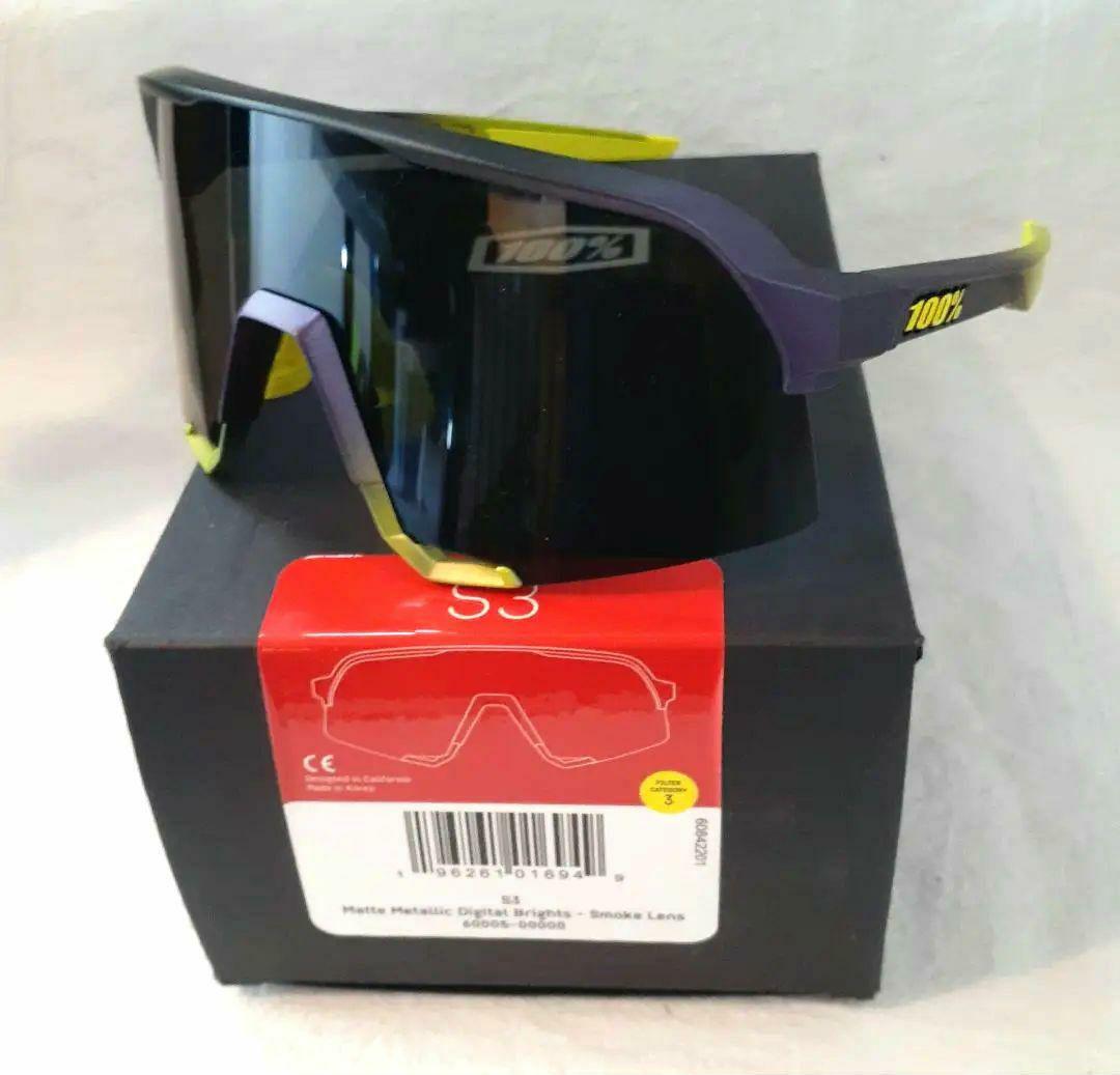 100% S3 パープル イエロー ワンハンドレッド サングラス