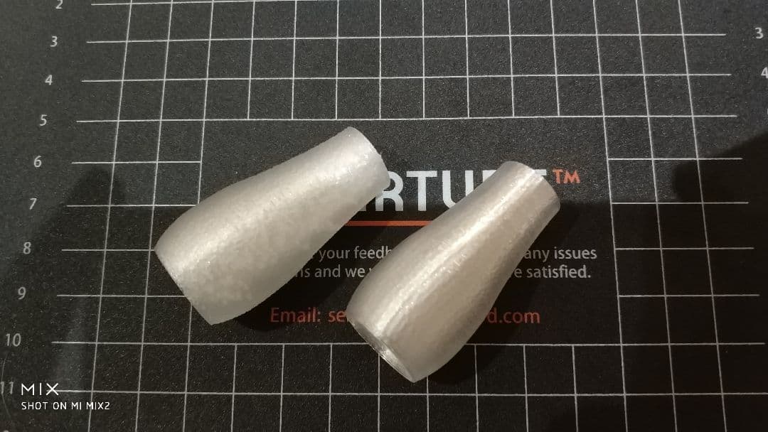 ハンドメイドノブ　タイプJ2　クリヤー　2個1セット