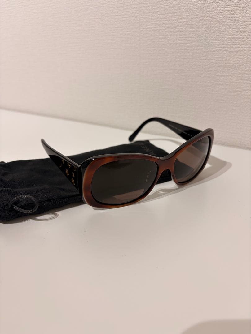 Chanel シャネル サングラス ココマーク アイコン ブラウン 5123