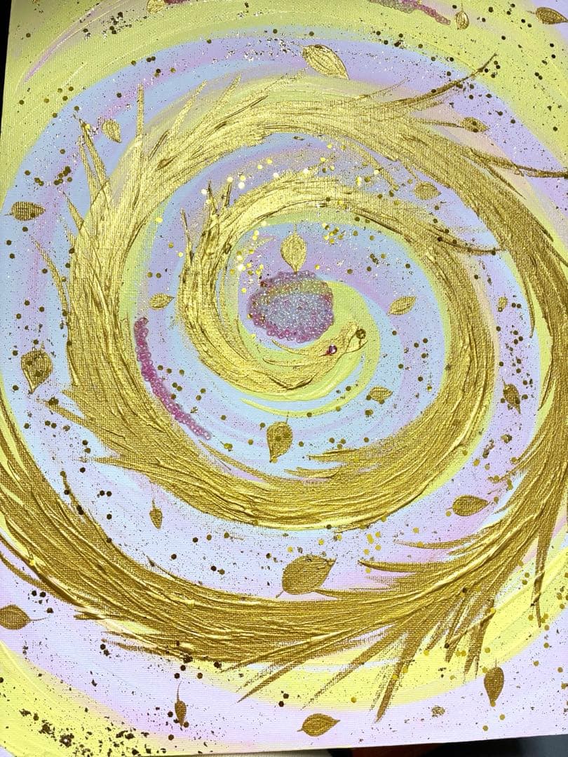 開運絵画　龍神様　商売繁盛　家庭円満 龍樹　金の成る木　天然石アメジスト　金運