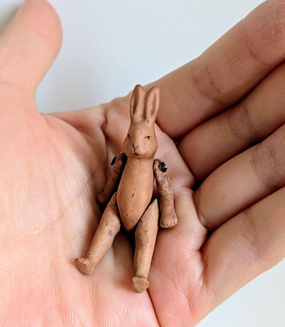 アンティーク　うさぎ　ビスク　ミニョネット　ミニチュア　ヴィンテージ