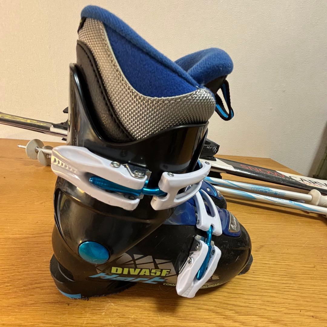 ジュニアスキーセット　ストック付　110cm hart 20-20.5cm