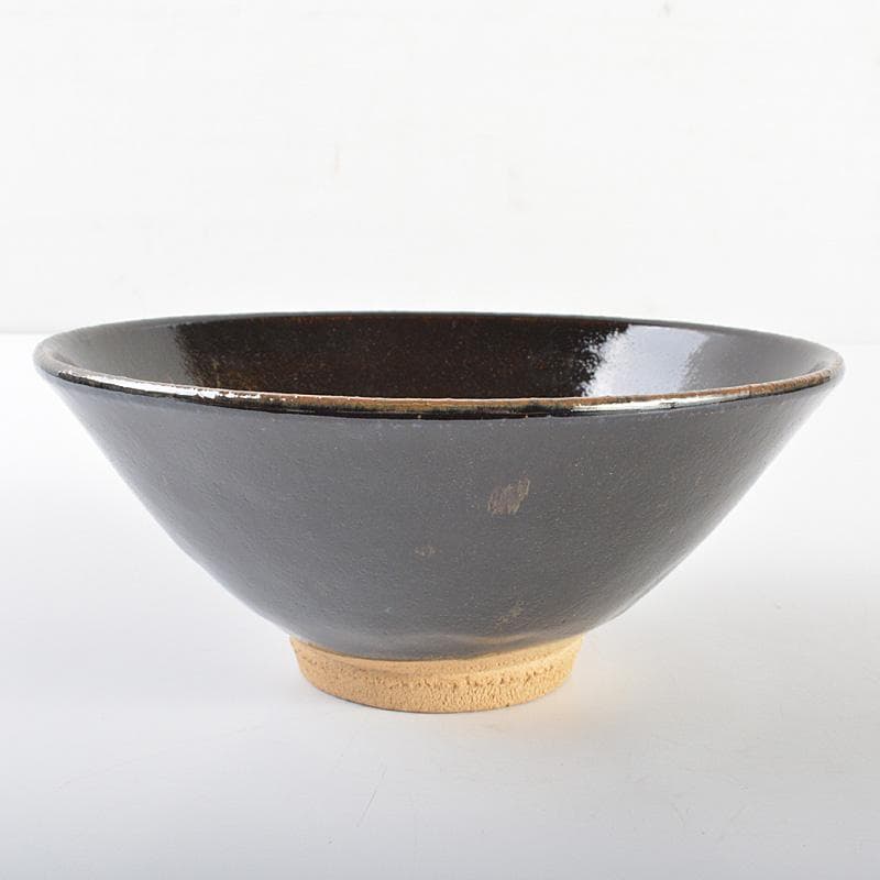 茶道具　人間国宝　加藤土師萌　黒唐津　茶碗　共布共箱　D　R6899