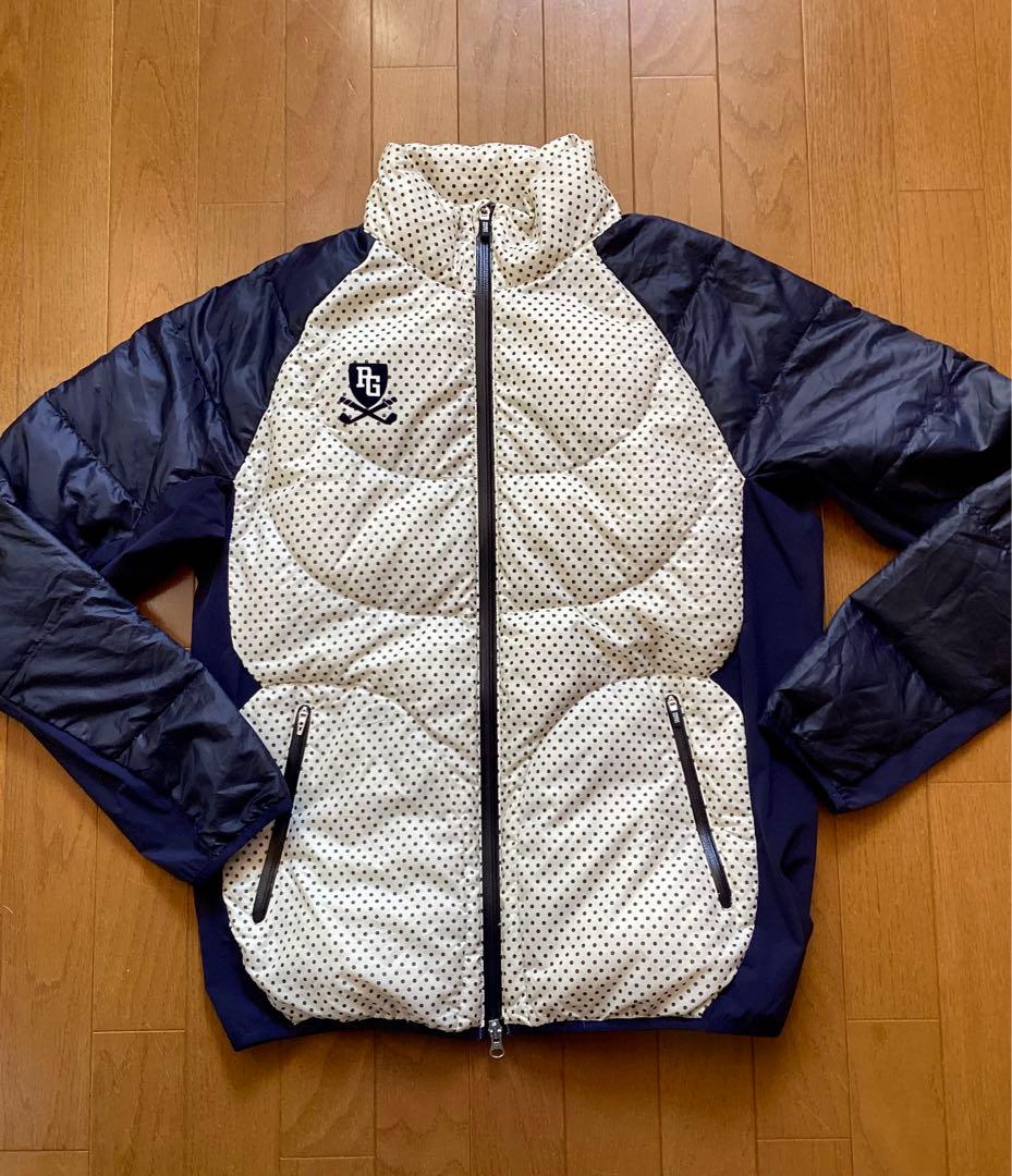 上*元様 パーリーゲイツ水玉模様ストレッチ×キルティングダウンジャケット5