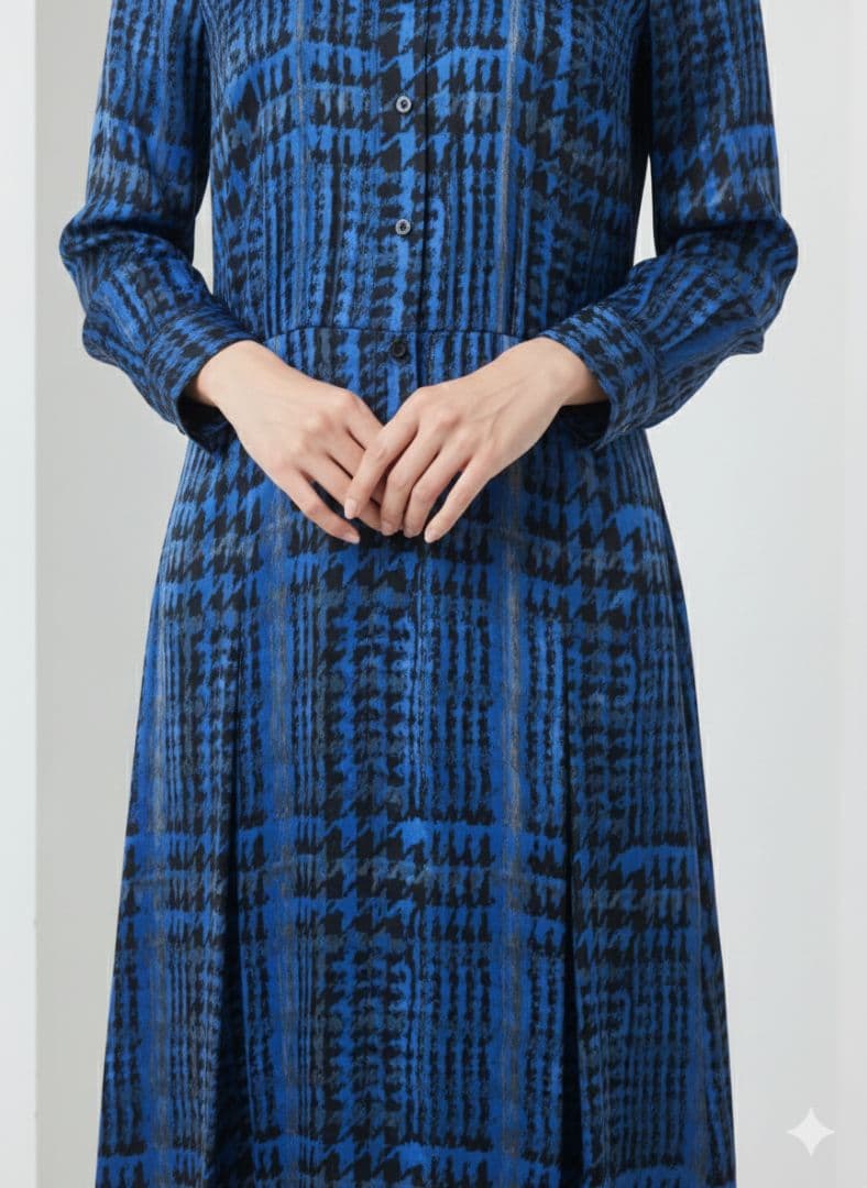 タグ付き ROCHAS premiere シルク100%ワンピース