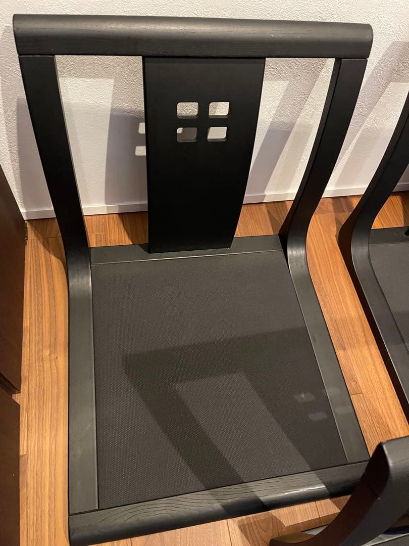 hikari 光製作所 木製座椅子 黒和モダン 旅館　和室　三脚セット