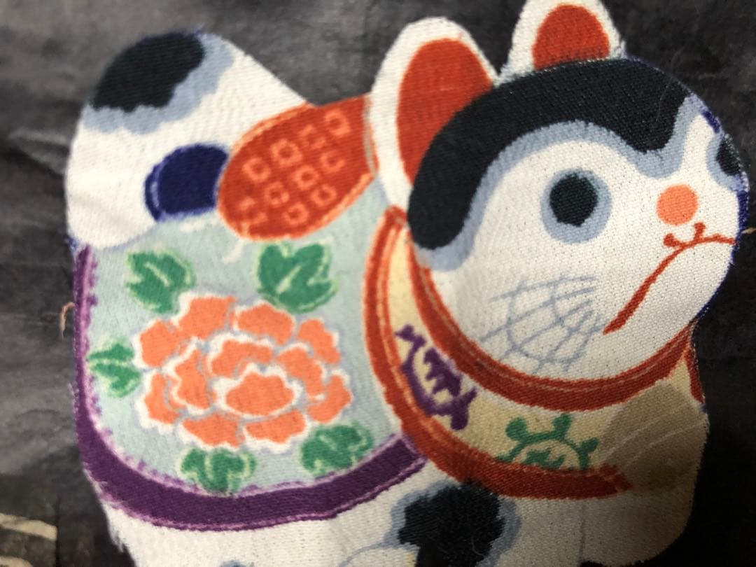 一閑張り　一閑張りバック　本藍染　型染　雪ん子　犬張子　張子犬　狛犬