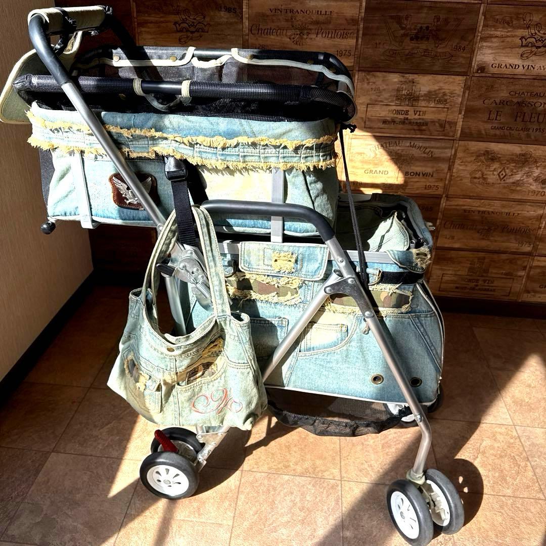 MotherCartマザーカート2段式プレミアムカートダメージデニム