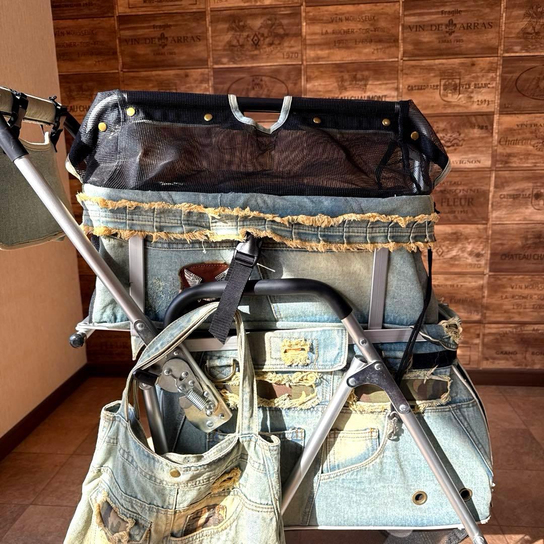 MotherCartマザーカート2段式プレミアムカートダメージデニム