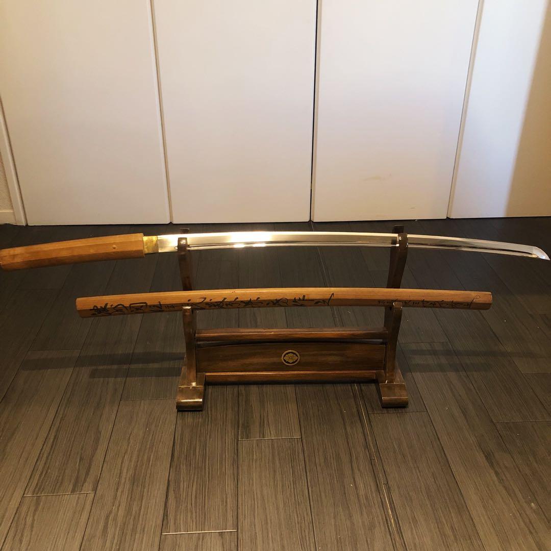 最高級模造刀 白鞘 樋入り刀身　居合刀 濃州関住兼三代藤原兼房　太刀