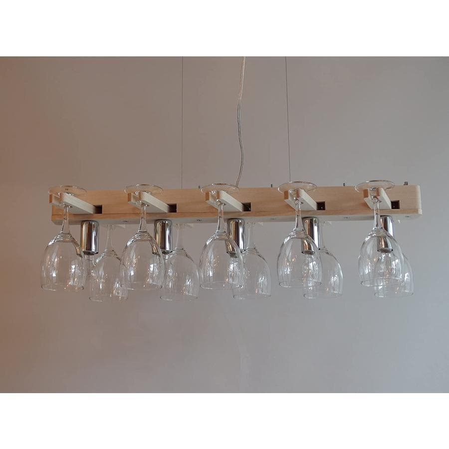 Flames フレイムス グラスシャンデリア 5灯 ナチュラル ペンダントライト