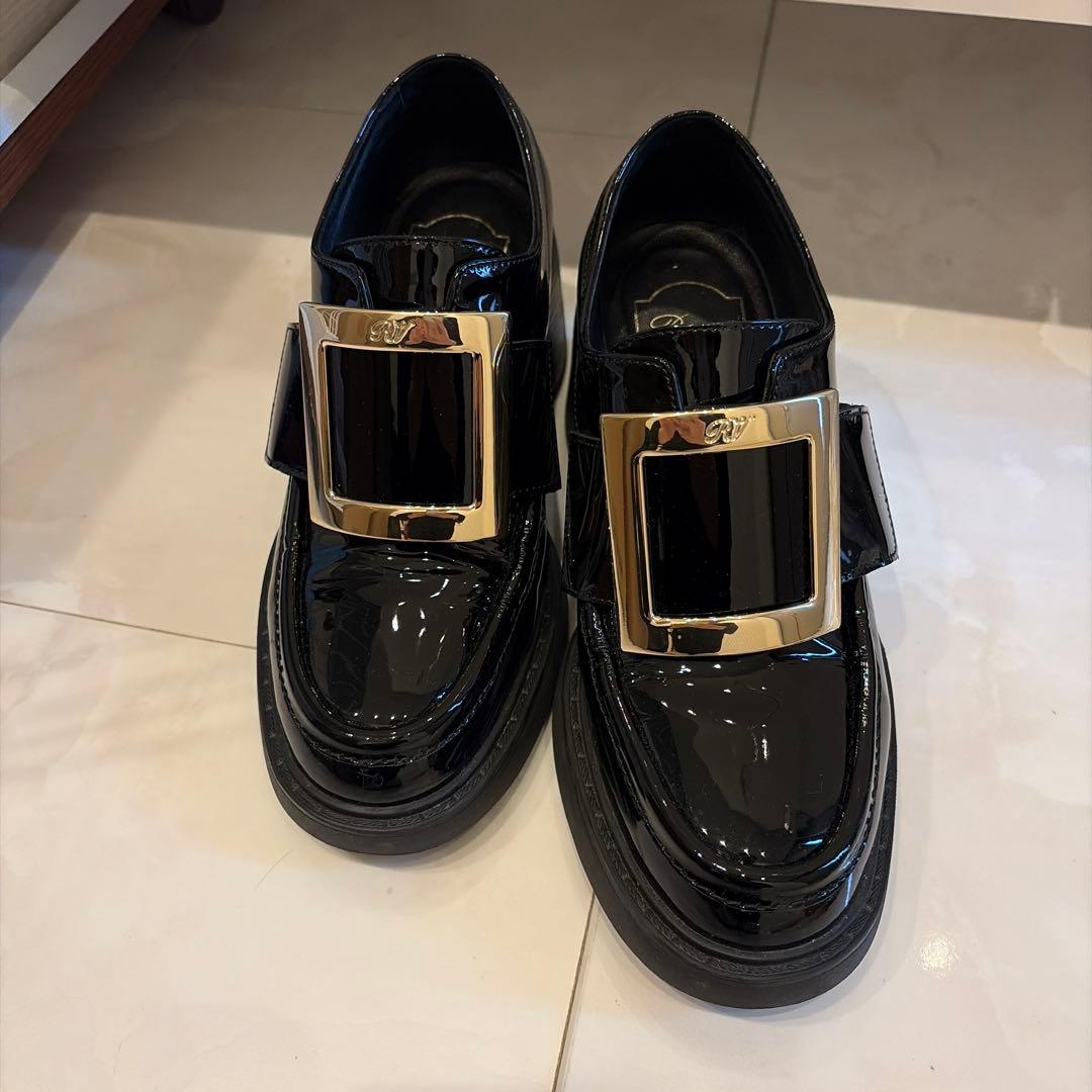 ロジェビビエ　厚底　ローファー　35