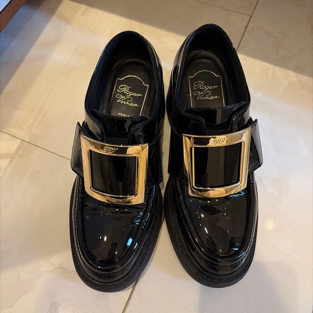 ロジェビビエ　厚底　ローファー　35