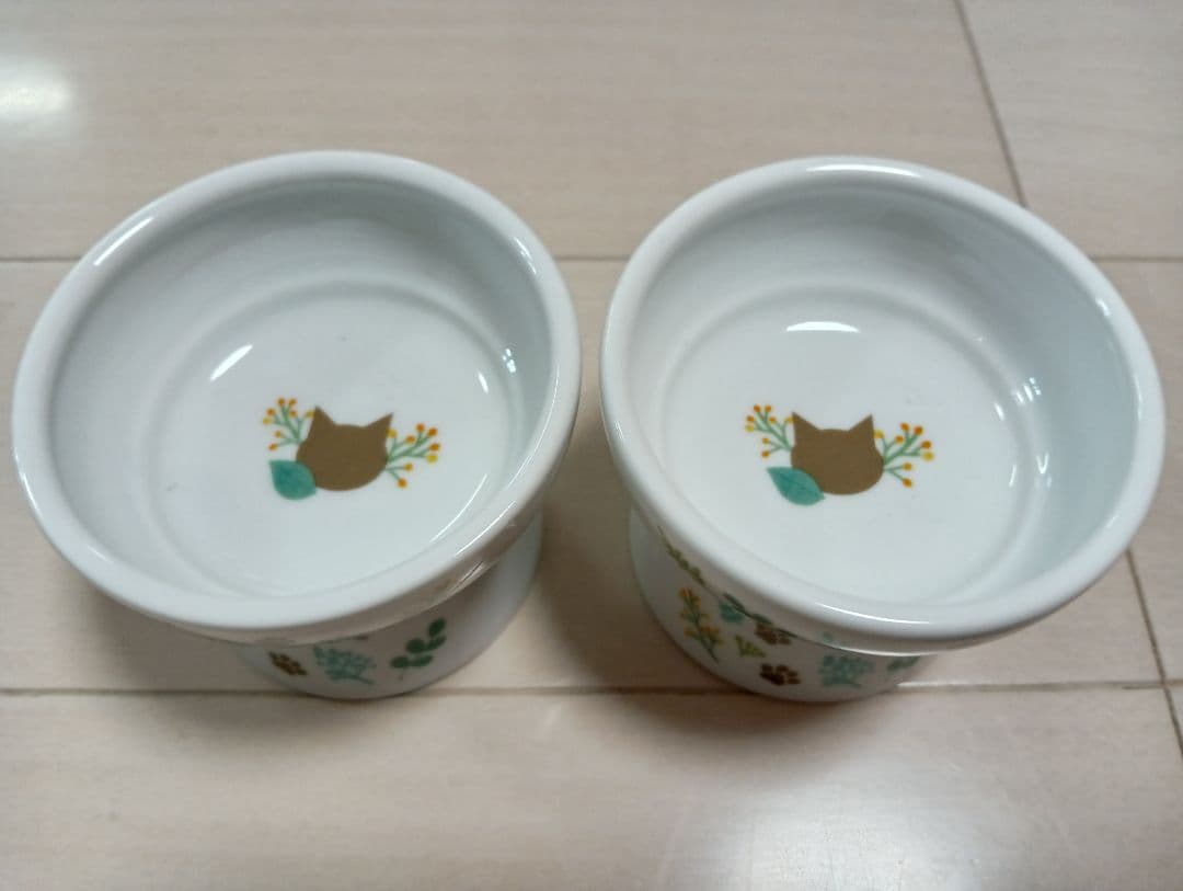 猫壱ハッピーダイニング 脚付フードボウル プチ BOTANICAL GARDEN