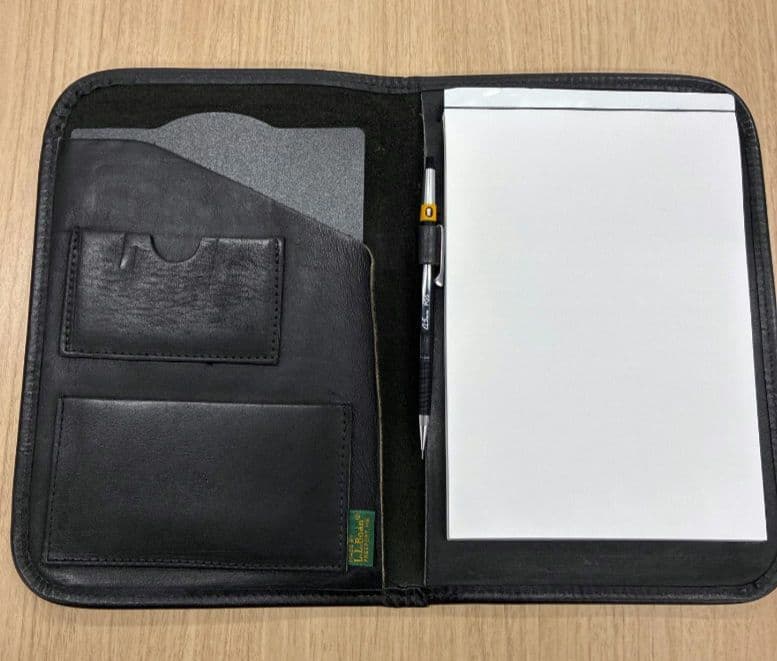 激レア70〜80s LLビーン メモパッド ケース ブラック黒