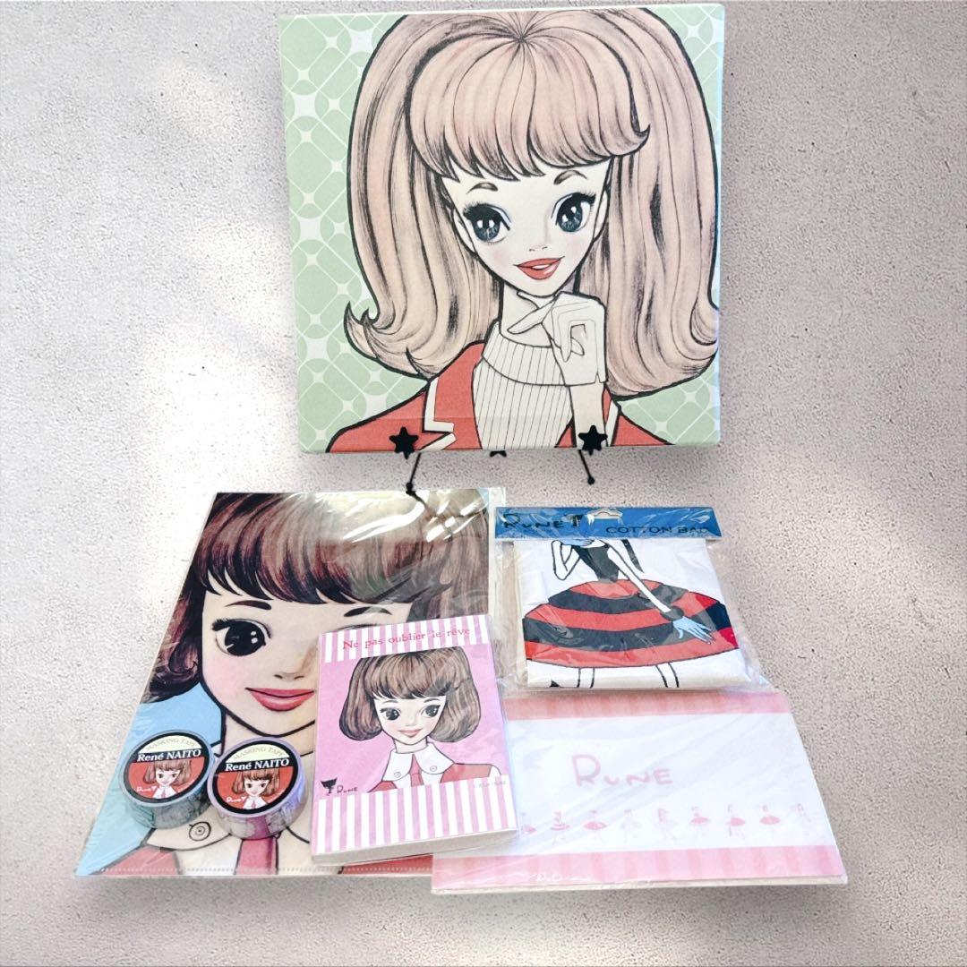 内藤ルネ アートパネル ノート チケットホルダー クリアファイル バッグ テープ