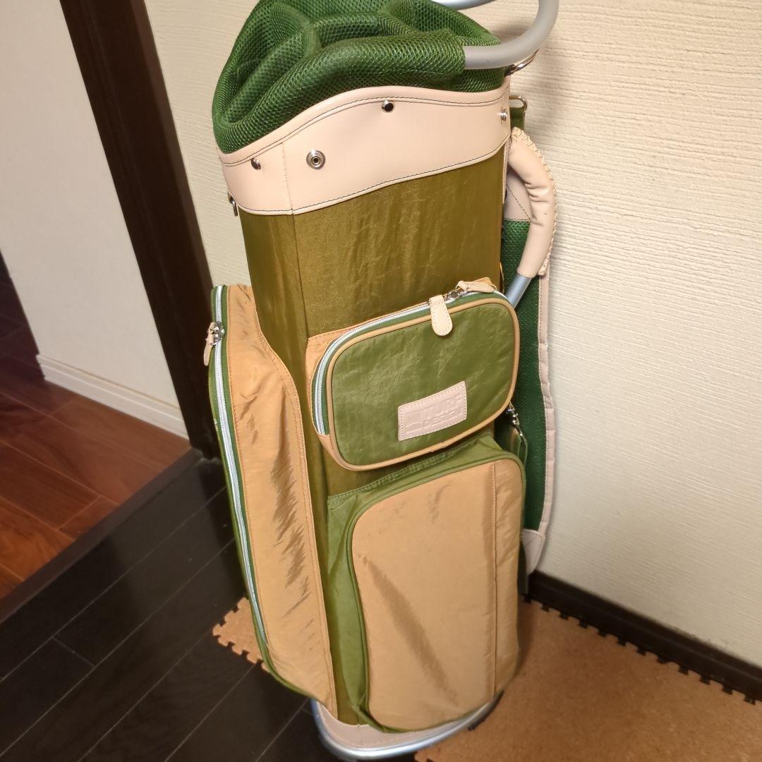 TURF DESIGN キャディバッグ グリーン/ベージュ