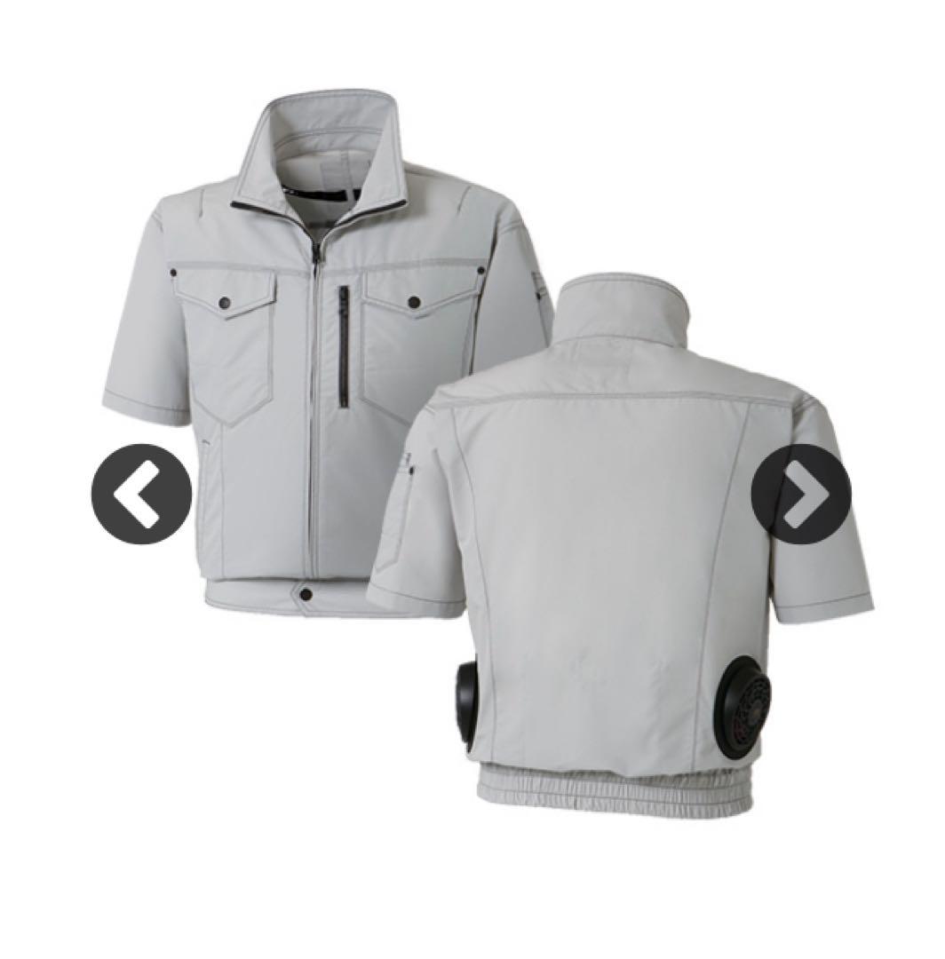 【２枚セット】Color:シルバー サンエス(SUN-S) 空調風神服 半袖　M