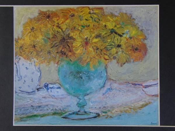 ジャン・フサロ、花、高級希少画集画、版上サイン入 新品額付