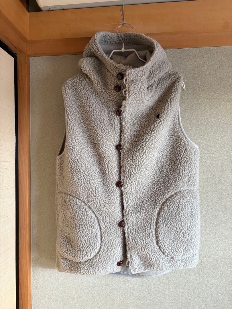 ☆ジムフレックス ボアベスト　グレージュ　Ｌ