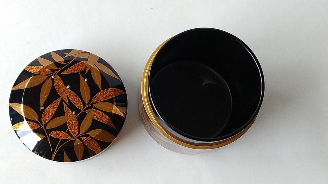 岡本漆専堂 岡本漆園 作 露笹 棗 共箱 漆器 漆芸 抹茶 茶道具 新品 未使用