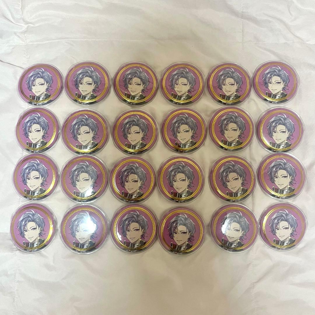 不破湊 箔押し缶バッジ 24個 ろふまおトランプモチーフ