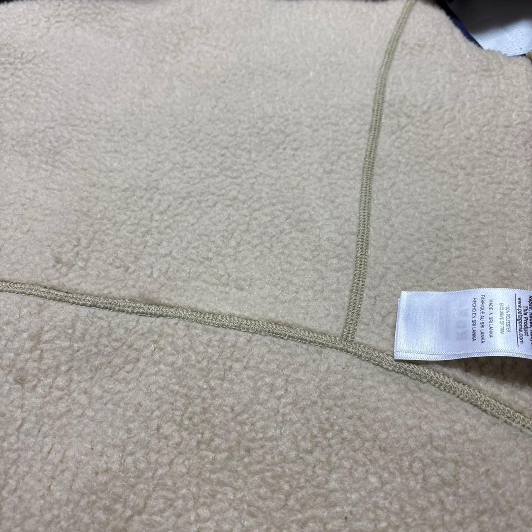 ✨美品✨パタゴニア　レトロ・パイル フリースベスト ベージュ 胸ロゴ　好配色