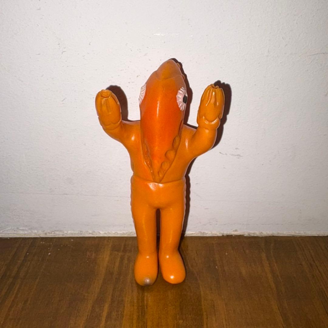 TAA3 ブルマァク ミニソフビ メトロン星人 100mm 橙成型